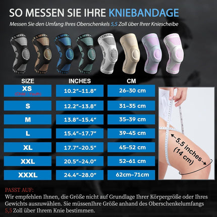NEENCA Knee Support, Compressed Knee Brace with Patella Gel Pads &amp; Spring Side Stabilizers, Medical Knee Protector for Running, Meniscus Tear, Arthritis, Joint Pain Relief, ACL, Recovery