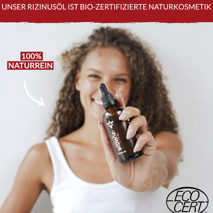 Heldengrün® ORGANIC Castor Oil Hair [100% NATURAL] - Castor Oil - Dermatologically tested - Cold-pressed castor oil - Booster for hair, eyelashes, eyebrows &amp; beard