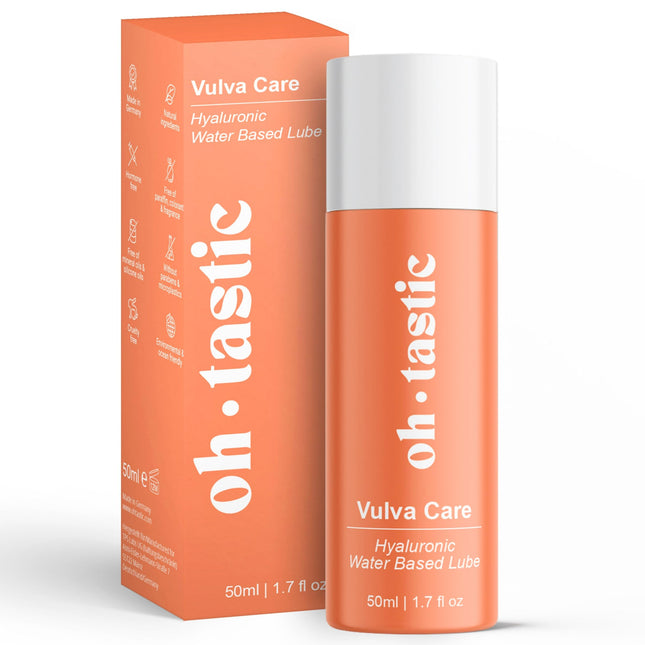 Natural Sensitive Lubricant with Hyaluronic Acid for Women - Water-Based Intimate Gel for Dryness, pH-Friendly Lubricant, Water-Based Lube with Lactic Acid - ohtastic - (50ml)
