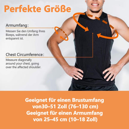 Flow fire Adjustable Shoulder Brace, Neoprene Shoulder Support for Women and Men, Shoulder Brace Pain Relief, Fits Both Left or Right Shoulder (L-XL)