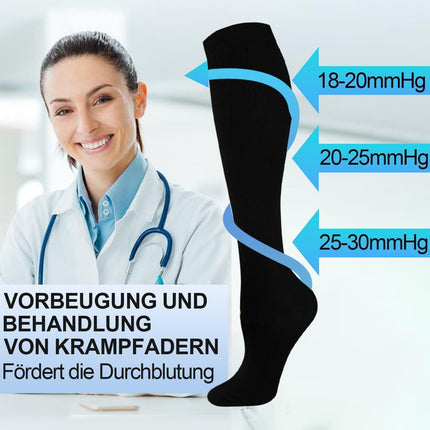 CAMPSNAIL compression stockings for women and men, support stockings, compression socks for flights, sports, travel, running