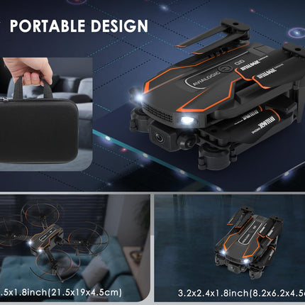 Drone with HD 720P Camera for Kids, RC Drone Quadcopter with WiFi Transmission, Headless Mode, 3D Flip, Altitude Hold, Flight Path, Toys and Gifts for Boys Girls Beginners