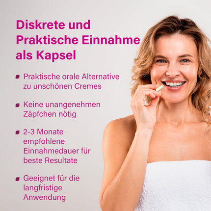 Nupure® Lacto Intim lactic acid bacteria for the vagina, to regulate vaginal bacteria, plus biotin for the mucous membranes, oral intake, vaginal probiotics, 20 capsules, vegan, lactose-free.