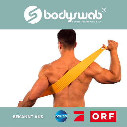 Bodyswab© Back Moisturizing Aid, Tear-resistant, Durability Guarantee, Dishwasher Safe, Alternative Back Brush, Back Scrubber, Body Care, Senior Aid, Made in EU, Fun Gadgets