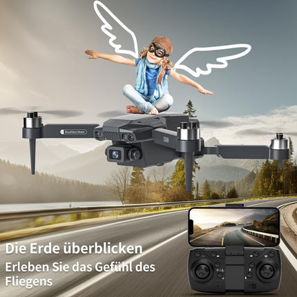 S508 Drone with Camera HD 720P for Kids, Mini Drone with WiFi Transmission for Beginners, RC Drones Quadcopter for Boys Girls, Toy Drone Helicopter with Headless Mode, Handbag Long Flight Time