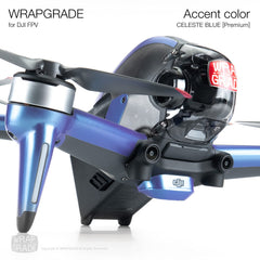 WRAPGRADE Skin Compatible with DJI FPV | Accent Color (Celeste Blue)