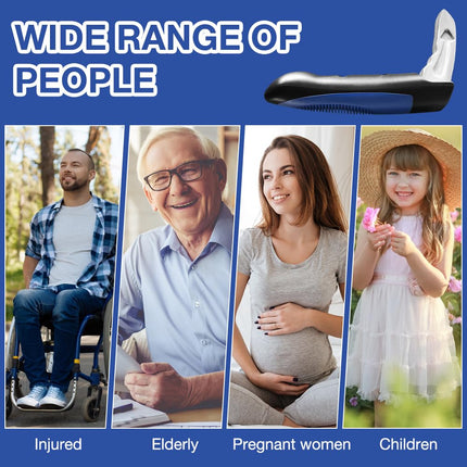 AVCXEC 2 pieces car exit aid, car handle for seniors, car door handle for the elderly, car entry aid, with safety window hammer function, non-slip, for seniors and disabled people