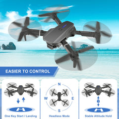 Drone with HD 4K Camera, RC Foldable FPV WiFi Live Transmission Drone for Kids Beginners, 2 Batteries, Long Flight Time, Headless Mode, Trajectory Flight, Obstacle Avoidance, One Key Takeoff/Landing, Headless Mode-b3
