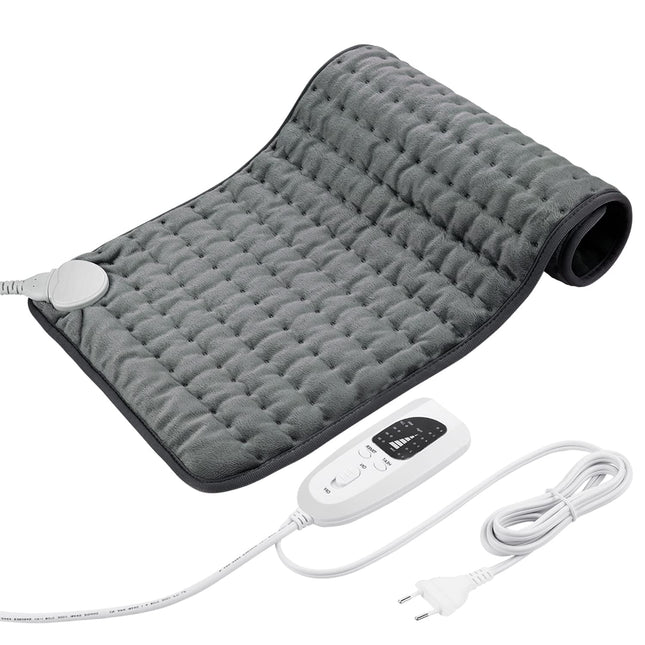 Letitwell heating pad, heat pad with automatic shut-off, heat pad for back, neck, shoulder, stomach, soft flannel surface (30 x 60 cm)