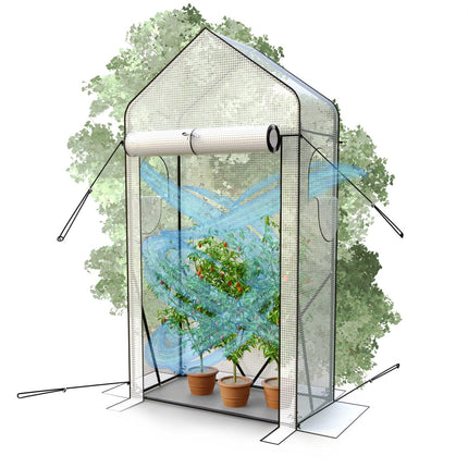 Heimfleiss® Tomato Greenhouse for Balcony &amp; Garden | Small Tomato Greenhouse | Winter-Proof Plastic Greenhouse | Tomato House Plant Tent Made of Plastic &amp; Metal Frame | Balcony Greenhouse