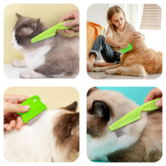 Lice comb, 3 pieces flea comb, lice comb, metal teeth lice comb, plastic double-sided nit comb