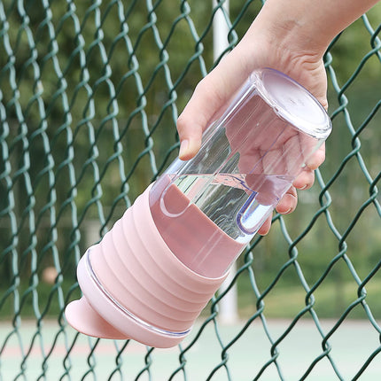 OUOUMUF Protein Shaker, shaker for protein shakes - for super creamy fitness protein shakes, shaker protein shaker 700ml - Durable, leak-proof, odorless shake cup BPA-free (pink)