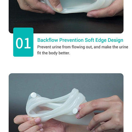 Reusable Male Female Urine Bag, Urine Collector Silicone Urinal Adult Man Woman Elderly Pee Bag Urinal with Urine Bags Portable, Outdoor Use (Elderly Men Type)