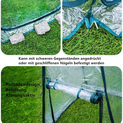 Morricho Pop Up Greenhouse Small Wintering Tent for Plants Frost Protection, Indoor Greenhouse, Mini Greenhouse, Plant Tent for Wintering (70 x 70 x 80 cm)