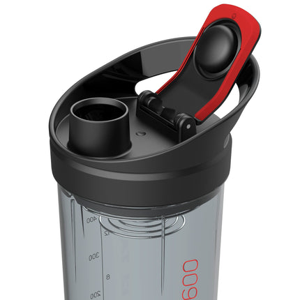 ROCKITZ Protein Shaker 500ml with unique concept - leak-proof + easy cleaning + protein mixing spring = perfectly creamy shakes without lumps - Premium Fitness Shaker Protein Shake