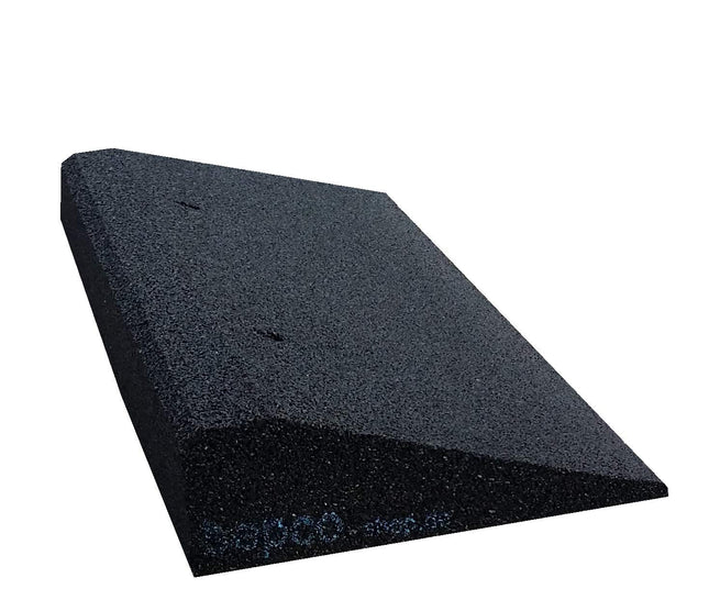 bepco curb ramp, LxWxH: 50 x 25 x 5 cm made of rubber (black) access ramp, door threshold ramp, with embedded washers for fastening