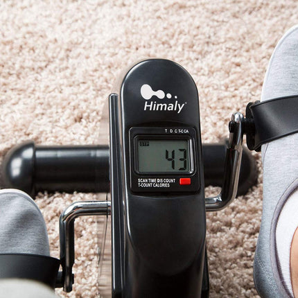 himaly Mini Bike Exercise Bike, Arm and Leg Trainer, Pedal Trainer for Seniors and Young People, Endurance Training, Various Resistance Levels, Training Device for Home and Office, Black