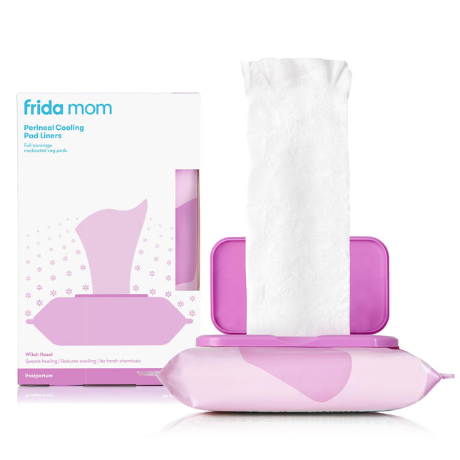 Frida Mom Witch Hazel Cooling Pads for Postpartum Care: Hospital Bag Essentials for Postpartum Pain Relief, Medical Grade Cooling Pad Inserts, Full Length, 24 Count