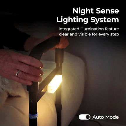 Bed riser, grab bars for seniors, bed entry aid, height-adjustable grab bar for seniors, LED sensor light to prevent falls at night, safety and stability