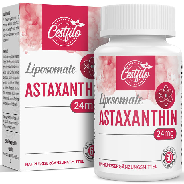 Cestfilo Liposomal Astaxanthin Supplement, Maximum Absorption, Gluten-Free, Non-GMO (60 Caplets (1-pack))