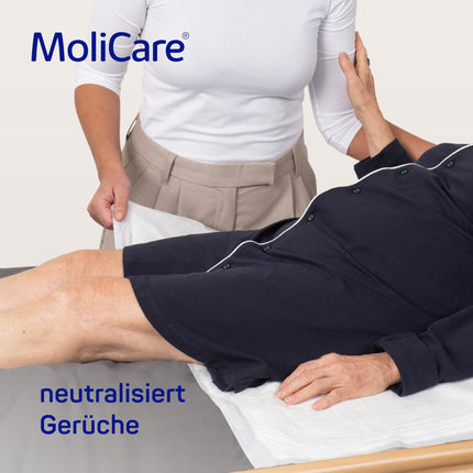Molicare Premium Bed Mat 9 Drops: Bed protection pad with absorbent core made of cellulose flakes, 60x90cm, 2x30 pieces