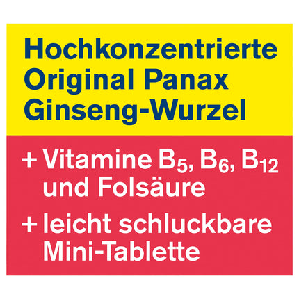 tetesept Ginseng plus Lecithin + B Vitamins - High Dose - Dietary Supplement to Support Nerves and Vitalize the Body Thanks to B Vitamins - 1 x 30 Mini Tablets