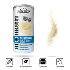 Layenberger Fit+Feelgood Slim Shake Powder, meal replacement for 12 servings with 214 kcal each (1x 396 g) - Vanilla Cream