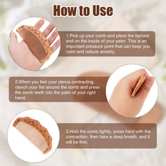 Birth comb against labor pains, wooden birth comb with affirmation, labor gifts for women, labor comb, birth comb, labor and delivery equipment for expectant mothers