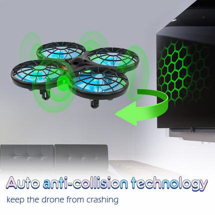 Loolinn | Drone for Kids Gift - Mini Drone, RC Quadcopter with Anti-Collision Technology/Safe for Kids/Easy to Fly/360° Flips/Hand-Controlled Mode/ C0 (Gift for Kids)
