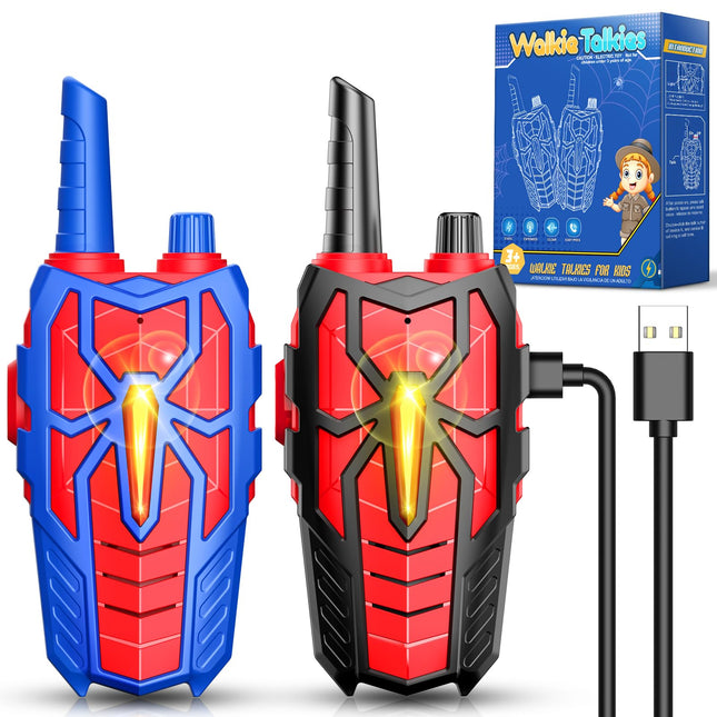 Toys from 3 4 5 6 7 8 9 10 years boy, Walkie Talkie children rechargeable gift boy girl 3-10 years spider toy walkie talkie outdoor games radio toys
