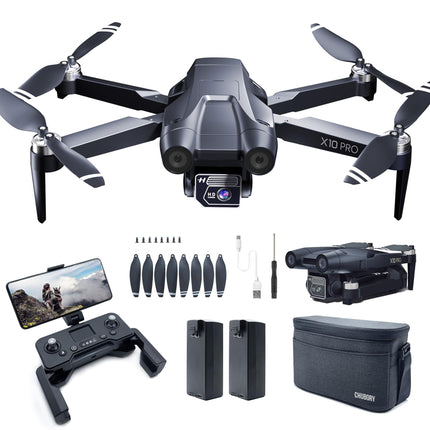 CHUBORY X10 PRO GPS Drone with 4K UHD Camera for Adults, 90 Minutes Flight Time, 1000 Meters Control Range, Auto Return, Follow Mode, Brushless Motor, 5G RC Quadcopter for Beginners