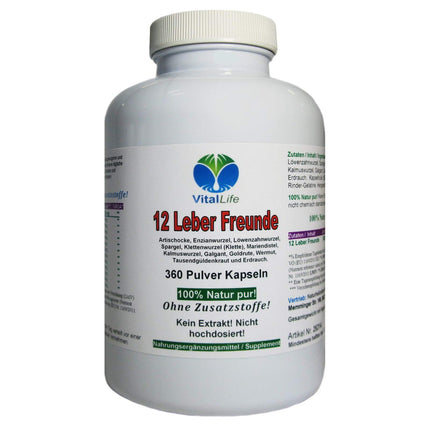 LIVER Complex 360 Capsules Liver Cure TOP 12x Liver Herbs Bitter Herbs Bitter Substances Milk Thistle Artichoke Dandelion Wormwood Gentian... 100% PURE NATURE [no ADDITIVES] 26314-360