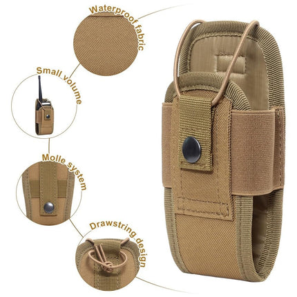 MiOYOOW Tactical Radio Bag, Small Molle Bag for Walkie Talkie, Molle Pouch Bag Walkie Talkie Radio Bag for Radio