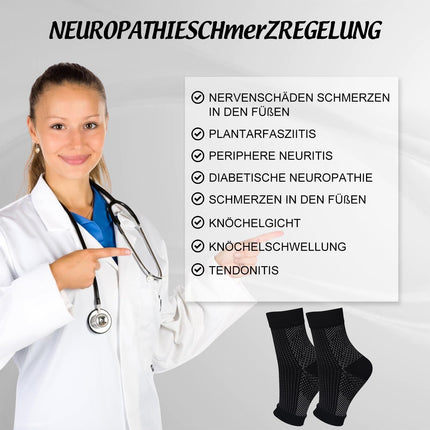 TOMILIOLD 4 Pairs Compression Socks Women Men Medical Socks, Orthopedic Compression Socks for Arthritis Joint Pain (Black, 38-42)