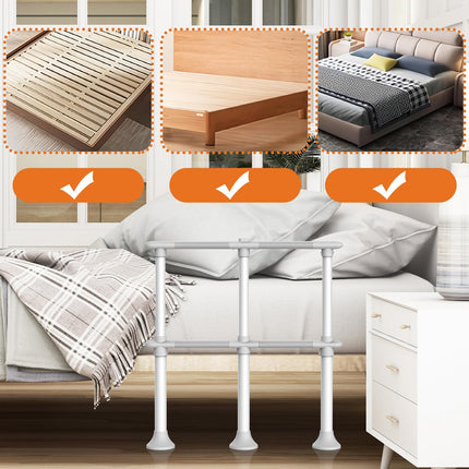 Heuffe bed rail fall protection for seniors with leg, bed grab bar standing aid for older adults, safety bed railing, height-adjustable bed guard rail nursing bed for the disabled