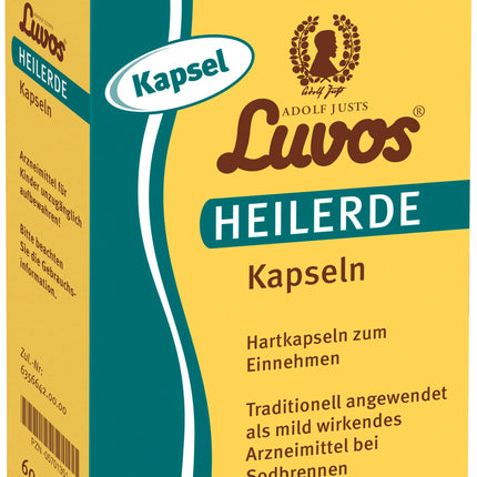 Luvos Healing Clay Capsules for Heartburn, 60 Capsules
