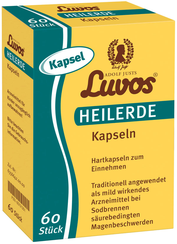 Luvos Healing Clay Capsules for Heartburn, 60 Capsules