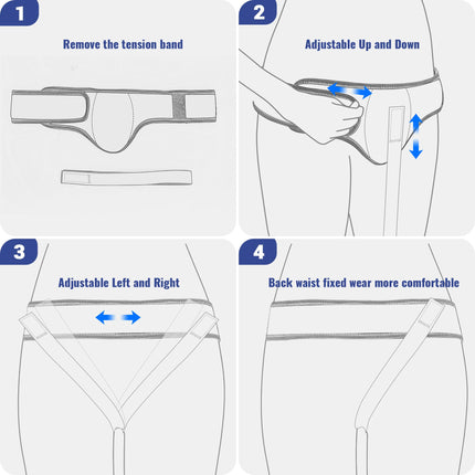 HEERTEEAJ Inguinal Hernia Belt for Men &amp; Women | Left or Right Side | Hernia Belt for Men | Inguinal Hernia Support Band | Adjustable
