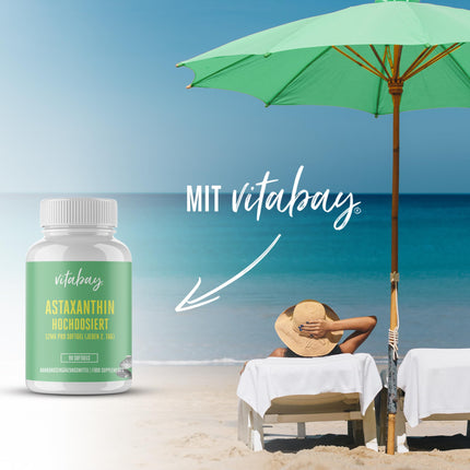 Vitabay Astaxanthin 12 mg High Dose &amp; Vegan - 90 Softgel Capsules Laboratory Tested &amp; No Additives - Natural Astaxanthin