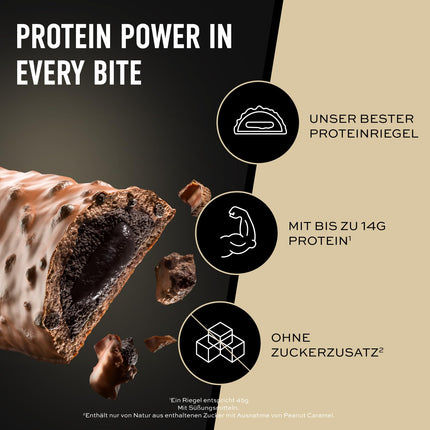 ESN Designer Bar Box, Dark Cookie, 12 x 45 g, the ideal snack with up to 14 g of protein per bar - made in Germany