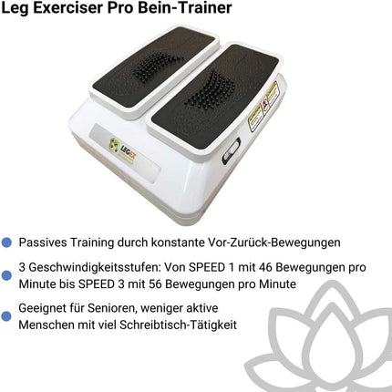 Circulation Leg Exerciser, LegEx pro, passive leg trainer with wireless remote control and 3 speeds