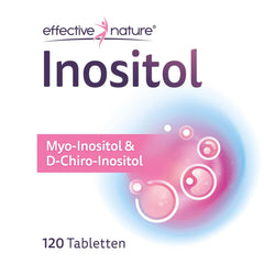 Effective Nature Inositol Tablets – Myo- &amp; D-Chiro-Inositol in the optimal ratio – with 400 µg folic acid per daily dose – Vegan &amp; without additives – 120 Tablets