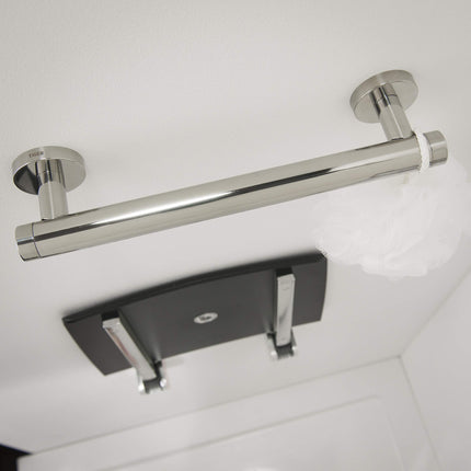 Tiger Boston grab bar 30 cm, for a secure hold in the bathtub or shower, stainless steel bath handle, surface: polished (chrome), TÜV-tested safety