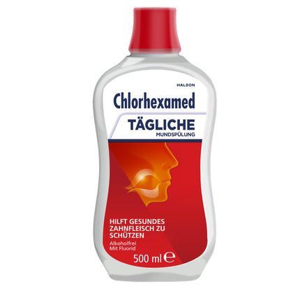 Chlorhexamed Daily Mouthwash, 500 ml for daily care and cleaning with antibacterial mouthwash