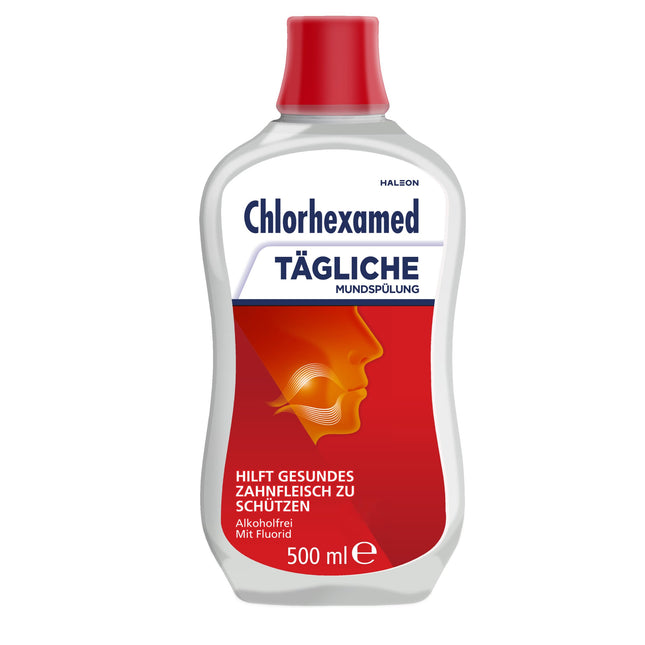 Chlorhexamed Daily Mouthwash, 500 ml for daily care and cleaning with antibacterial mouthwash