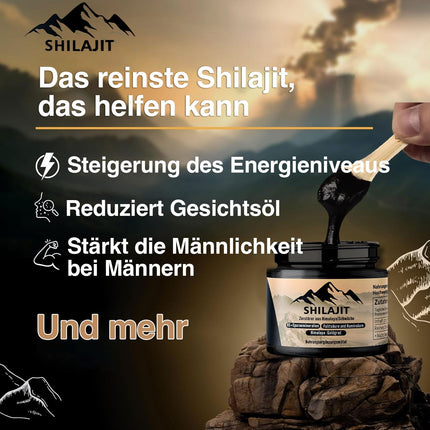 Pure Himalaya Shilajit Original Resin - 50g Gold Quality 100% Pure, 3 Month Supply, Rich in 85 Minerals, Fulvic and Humic Acid, Strengthens the Immune System and Vitality, for Men and Women