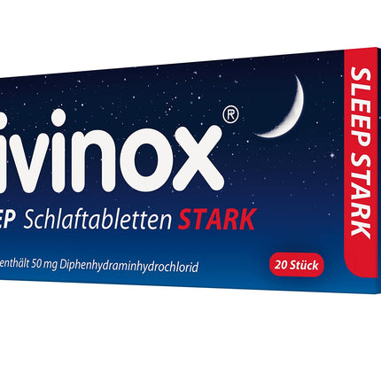 vivinox SLEEP sleeping pills strong: sleeping aid for falling asleep and staying asleep, with diphenhydramine for sleep disorders, 20 tablets