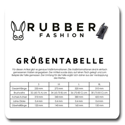 Rubberfashion Latex Bustier with Cups - molded - Latex Bra for women and ladies black 0.4mm M