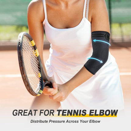 CAMBIVO Elbow Support x2, Tennis Elbow Support for Women and Men, Elbow Support Suitable for Arthritis, Tendonitis, Elbow Pads for Sports, Golfer's Elbow and Tennis Elbow