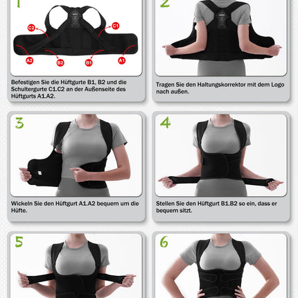Back Straightener Back Support Belt Posture Corrector Women: Posture Correction Belt For Men - Adjustable Posture Trainer Back Belt - Breathable Back Support Corrector Shoulder Neck - M
